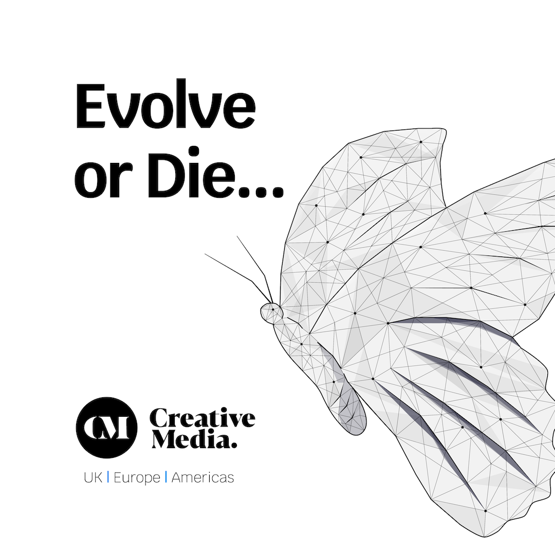 Evolve or die illustrated butterfly